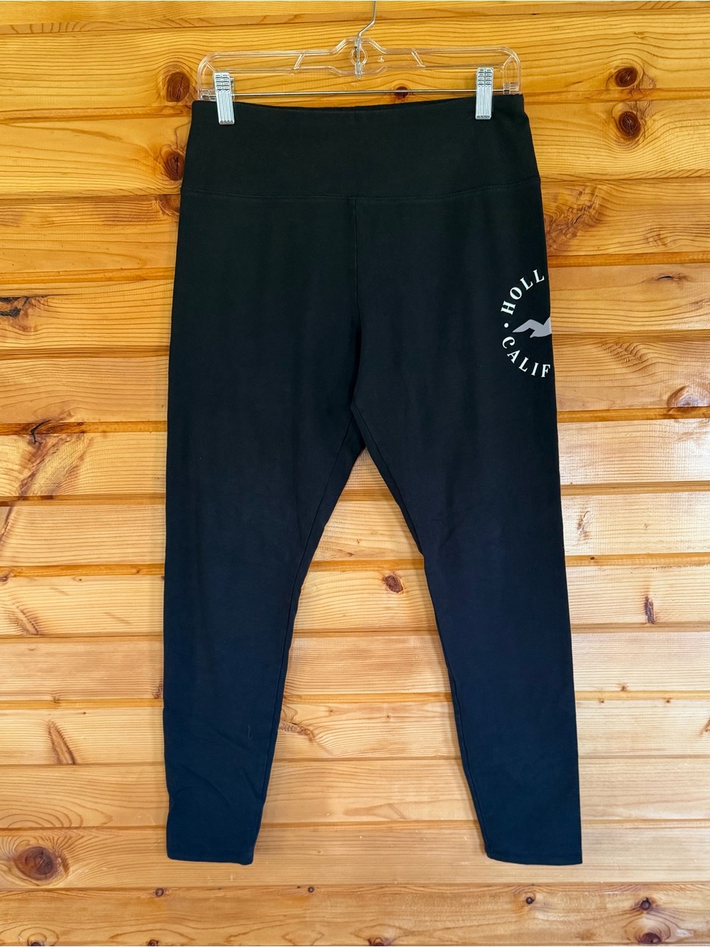 Hollister Black High-Rise Logo Leggings